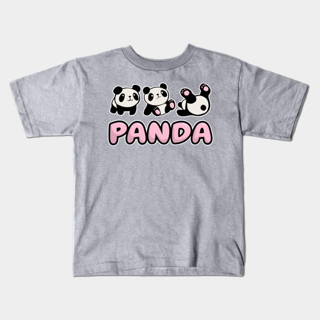 Panda Kids T-Shirt by valentinahramov